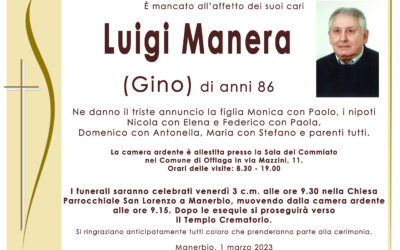Esequie Sig. Luigi Manera (Gino)