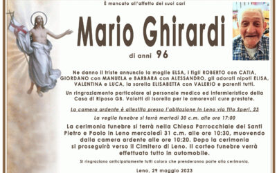 Esequie Sig. Mario Ghirardi