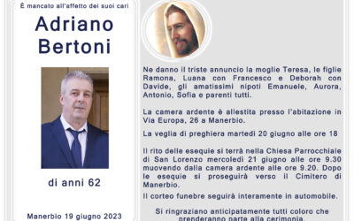 Esequie Sig. Adriano Bertoni