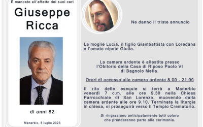 Esequie Sig. Giuseppe Ricca