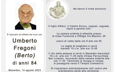 Esequie Umberto Fregoni