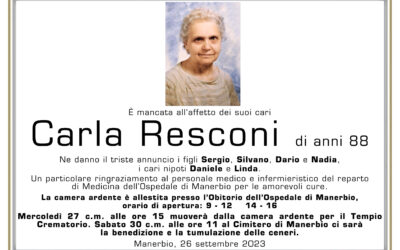 Esequie Signora Carla Resconi