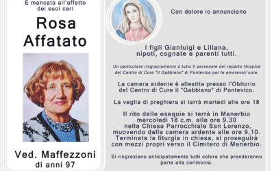 Esequie Signora Rosa Affatato