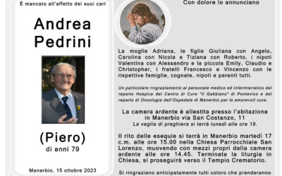 Esequie Sig. Andrea Pedrini