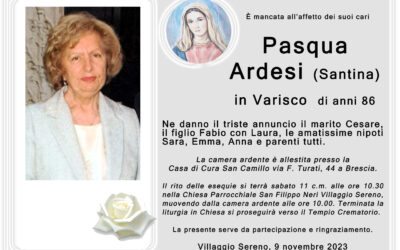 Esequie Signora Pasqua Ardesi