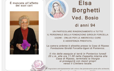 Esequie Signora Elsa Borghetti