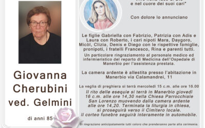 Esequie Signora Giovanna Cherubini